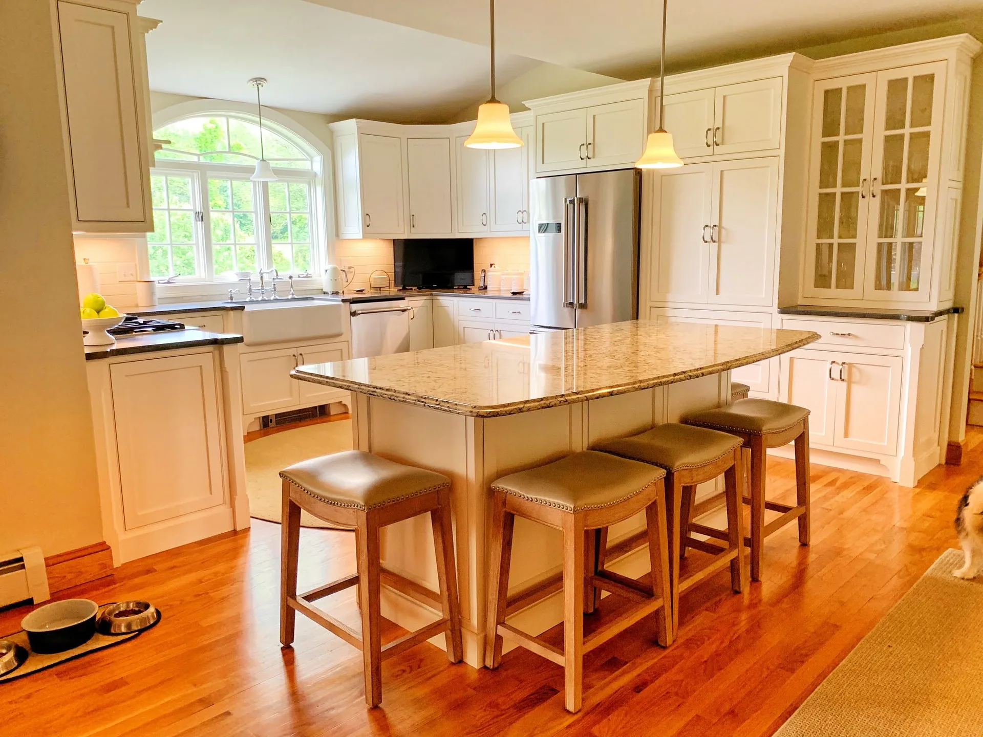 Custom kitchen island seating in Hollis, New Hampshire